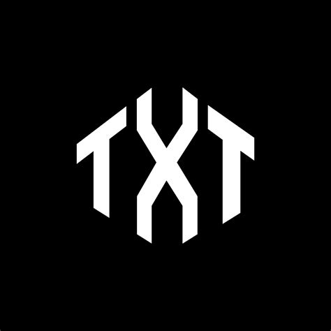 diseño de logotipo de letra txt con forma de polígono. diseño de ...