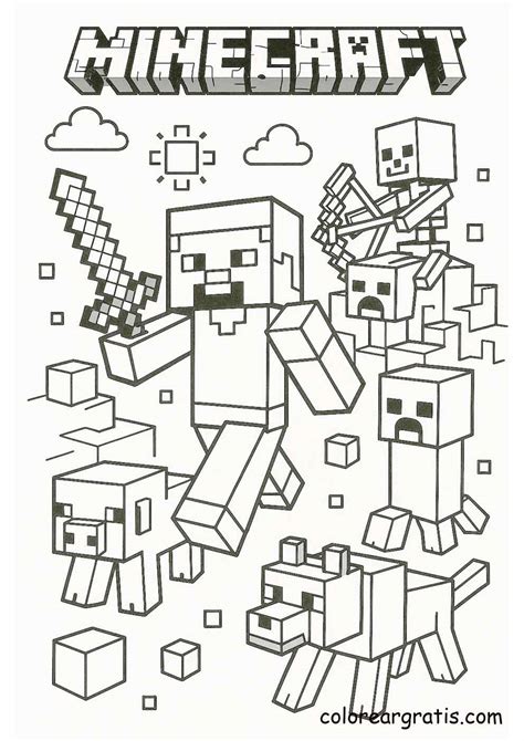 Minecraft Colouring Sheets 的图像结果
