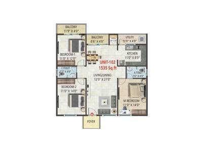Gayathri Blossom in Begur Road, Bangalore: Price, Brochure, Floor Plan ...