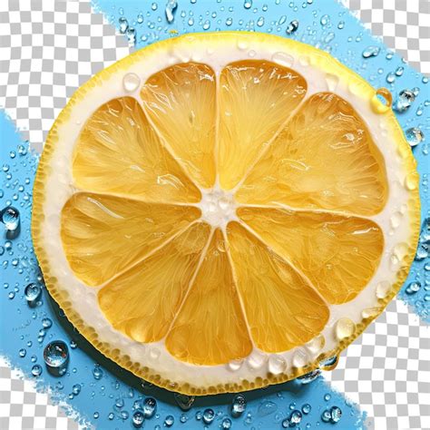 Carbonated water with lemon slice transparent background | Premium AI ...