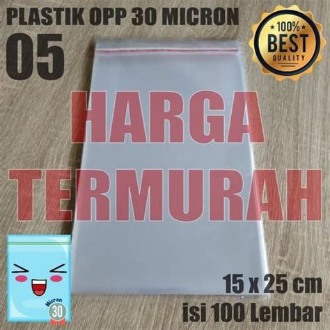 Promo 15X25 CM PLASTIK OPP SEAL TEBAL 30 MICRON (0,5) PLASTIK TEBAL ...