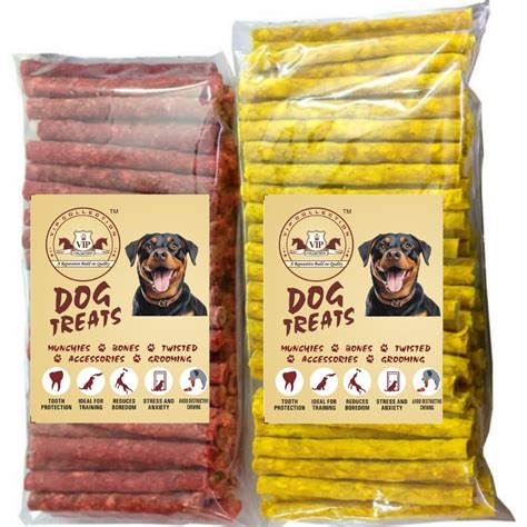VIPCOLLECTION Munchy Sticks for Dogs(1.8 KG) 900g Chicken & 900g Mutton ...