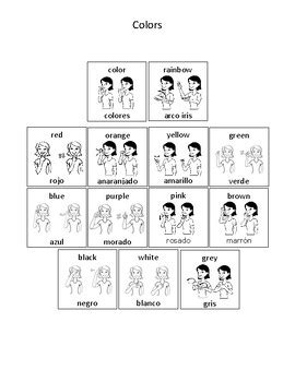 Image result for Sign Language Color Chart