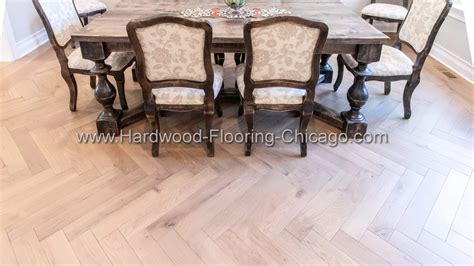 Herringbone Engineered Hardwood Flooring Installation Near Chicago: A ...