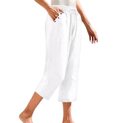 Petite Linen Pants Womens