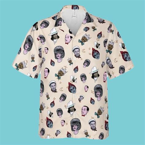Pee-wee's Playhouse Characters Hawaiian Shirt - Teemoody