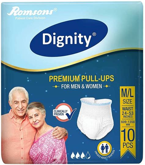 ROMSONS DIGNITY Premium Pull Ups Adult Diaper Medium-Large 10 Pcs ...