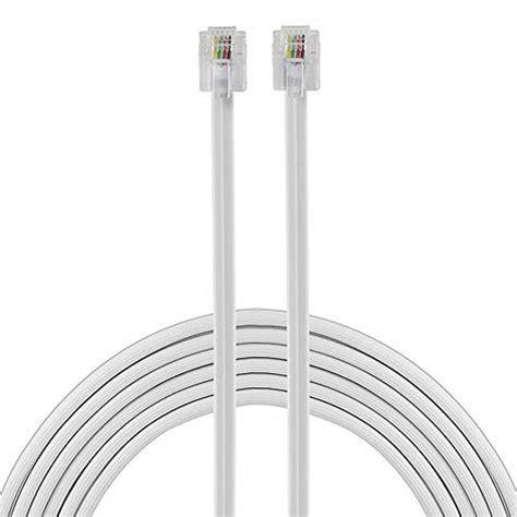 Power Gear Telephone Line Cord, 2 Pack, 25 Feet, Phone Cord, Modular ...