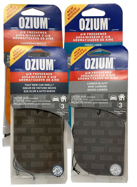 Ozium Paper Hanging Car Air Freshener with Odor Eliminator for Car ...
