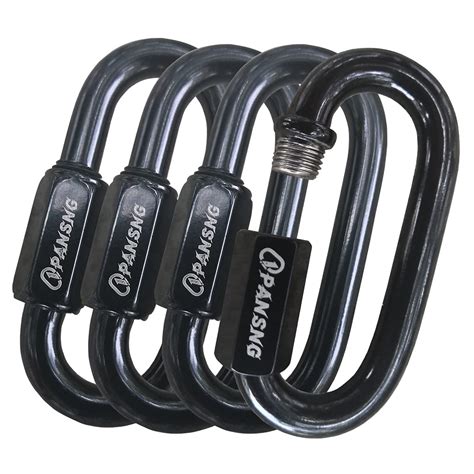 Buy PANSNG M8 15kN Black Threaded Quick Link Chain Connector Heavy Duty ...