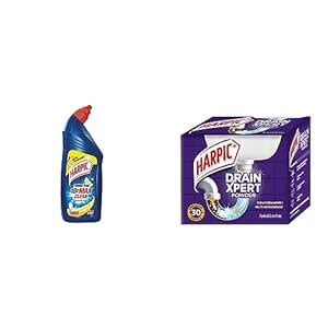 Harpic Disinfectant Toilet Cleaner Liquid, Orange - 1 L & Harpic Drain ...