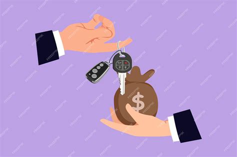 Premium Vector | Cartoon flat style drawing of car rental or sale ...