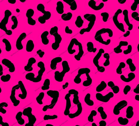 Hot Pink Black Leopard Print Seamless Digital Paper Background Pattern ...