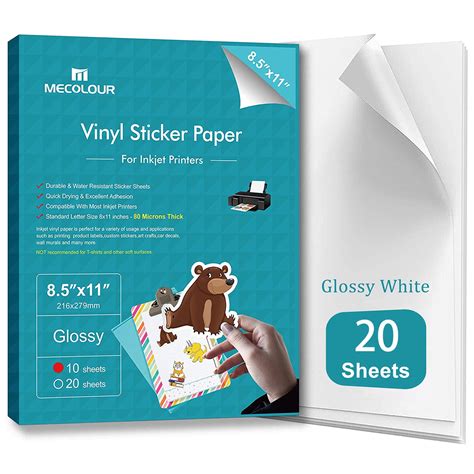 Printable Vinyl Sticker Paper for Inkjet Printer India | Ubuy