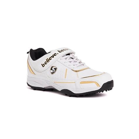 SG Century 5.0 Cricket Shoes (White/Gold/Black) – Sportswing.in