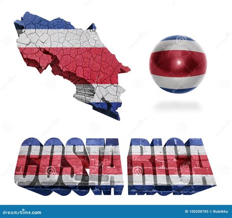 Costa Rica Symbols stock de ilustración. Ilustración de america - 100208785