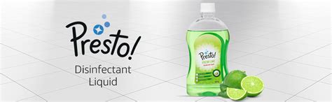 Amazon Brand - Presto! Disinfectant Liquid | Fresh Lime | 1.5 Litre ...