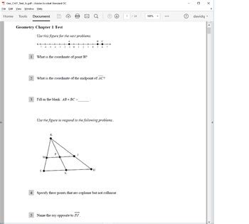 Image result for Geometry Chapter 1 Test