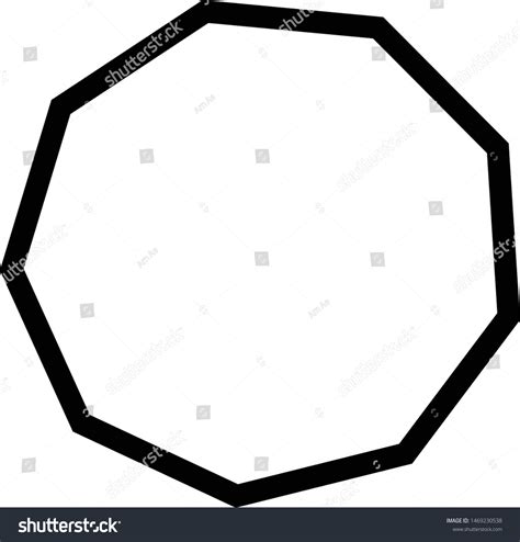 Plane Polygon Nine Angles Nine Sides Stock Vector (Royalty Free ...