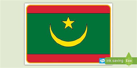 Mauritania Flag Poster | Primary Resources | Twinkl