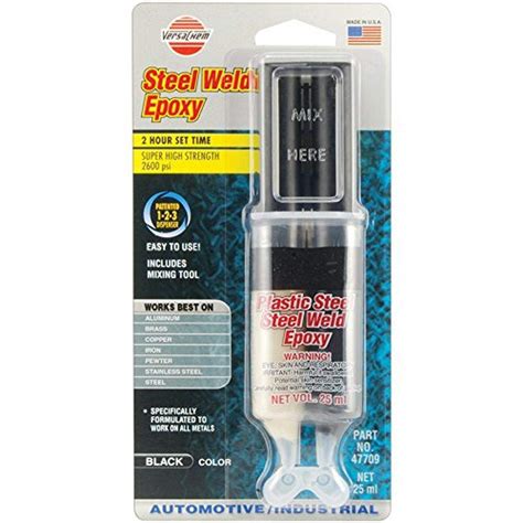 VersaChem 47709-12PK Steel Weld Epoxy System - 25 ml Tube, (Pack of 12 ...