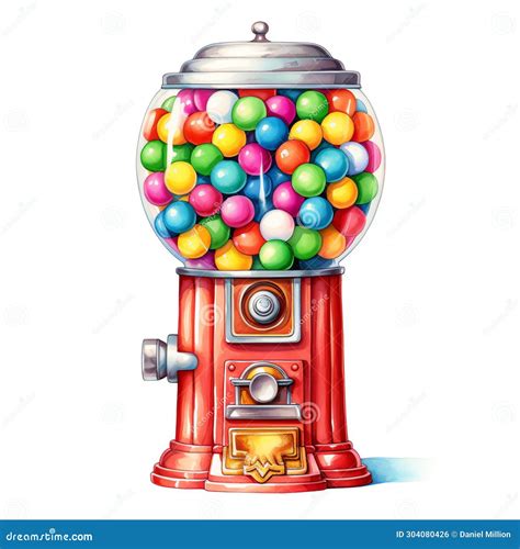Beautiful Gumball Machine Clipart Illustration | CartoonDealer.com ...