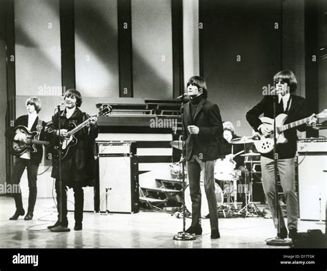 THE BYRDS Promotional photo of US pop group about 1965 from l: Mike ...