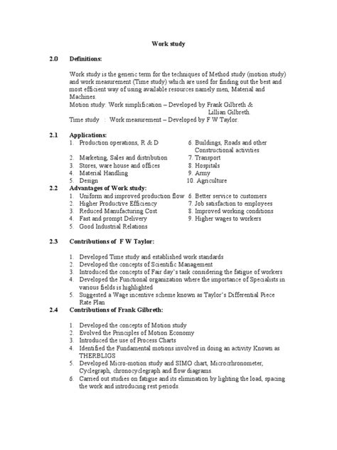 Image result for Work Study Sample Problem