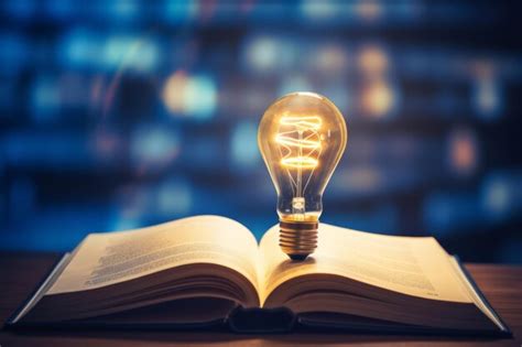 Lightbulb illuminates the path to inspiring education and business ...