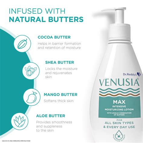 Dr. Reddy's Venusia Max Moisturizing Lotion for Daily Use for Dry Skin ...