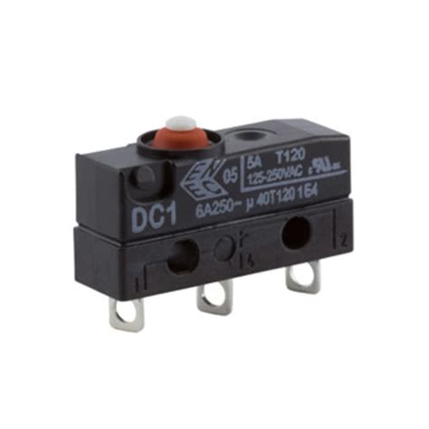 DC1C-A1AA ZF | ZF Button Micro Switch, Solder Terminal, 6 A @ 250 V ac ...