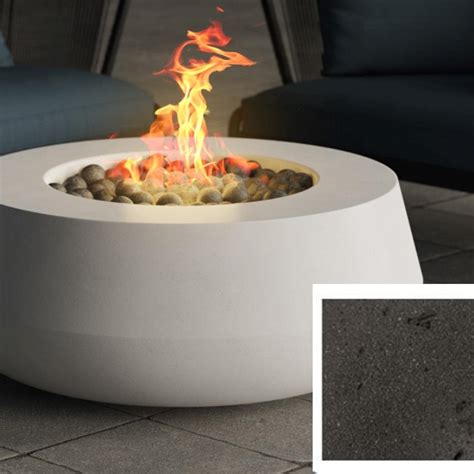 Rustic Road 42 Inch Round Glass Fiber Reinforced Concrete Natural Gas ...