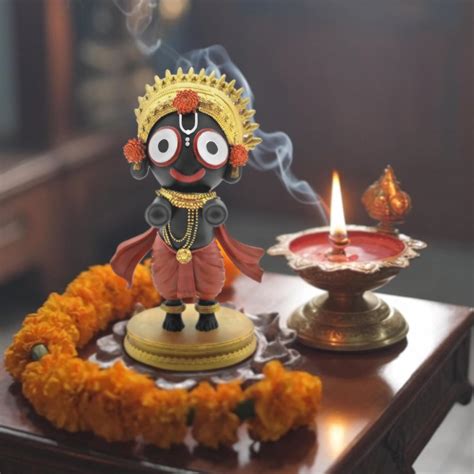 Buy Rudjap Resin Bal Jagannath Idol | Compact & Colorful 3 Inch Statue ...