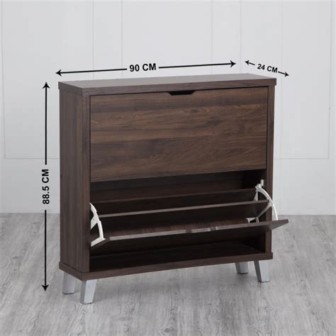 Buy Lewis 8 Pairs Flap Open Shoe Cabinet - Brown from Home Centre at ...
