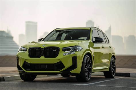 Rent BMW X3M Competition Yellow in Dubai - SUV - Octane.Rent