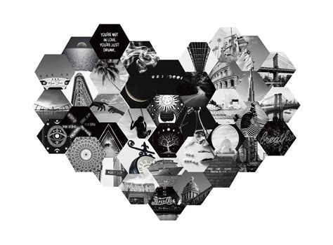 Buy Hexagonal Photo Wall Collage Kit for Wall Aesthetic with Gift Box ...