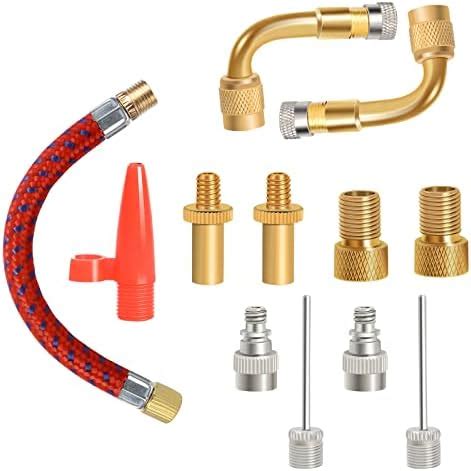 Yizhet Bicycle Air Pump Inflation Needle Nozzle Adapter Kit Car Valve ...