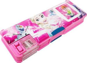 Flipkart.com | poksi Cute Frozen Stationary Pencil Box with Dual ...