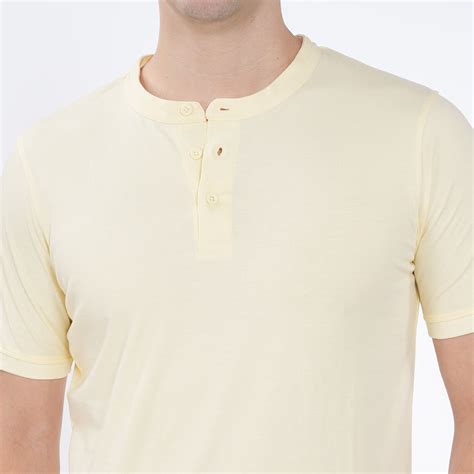 MANDARIN COLLAR SLIM FIT COTTON TSHIRT