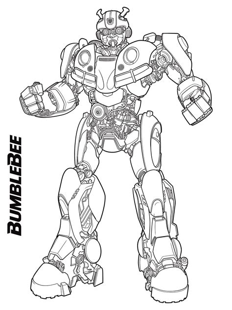 Bumblebee 3 Coloring Page - Free Printable Coloring Pages for Kids