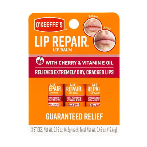 O'Keeffe's Lip Repair Lip Balm HYZ01 with Cherry & Vitamin E Oil ...