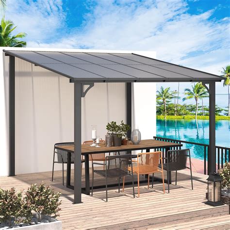 Amazon.com : U-MAX Outdoor 10' x 10' Gazebo Pergola Clearance, Wall ...