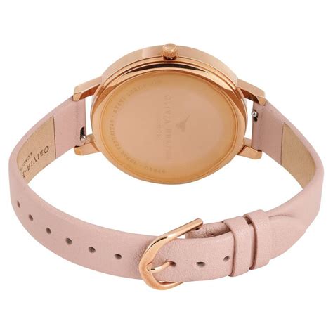 Buy Online Olivia Burton Quartz Analog White Dial Leather Strap Watch ...