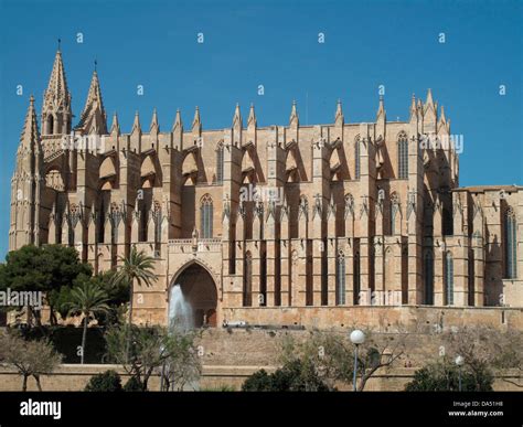 la seu, cathedral of santa maria of palma, palma de mallorca, mallorca ...