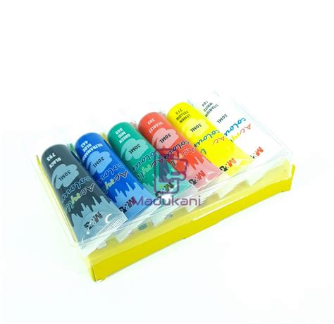 6 Color Acrylic Paint Set 30ml Tubes - Madukani Online Shop
