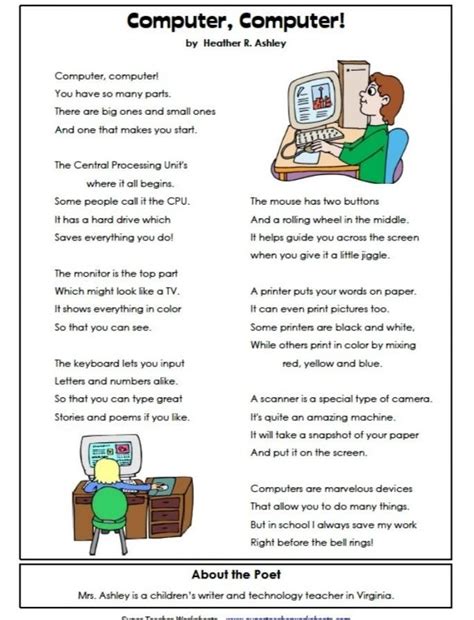 write poem on computer and its components - Brainly.in