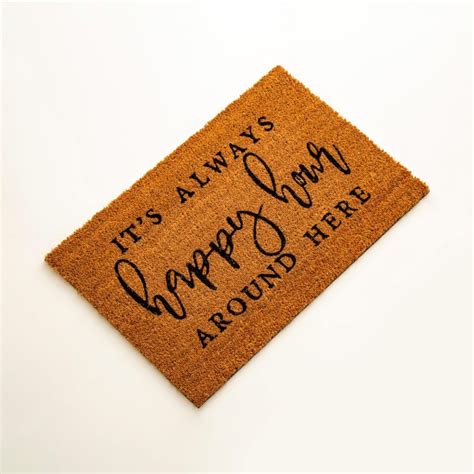 Buy Radiance Stencila Beige PVC Backed Coir Printed Door Mat - 40 cm x ...