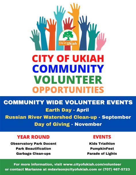 Ukiah Volunteers - City of Ukiah, CA - city of ukiah employment