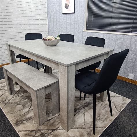 Elegant Black Grey Kitchen Table for Modern Home Spaces