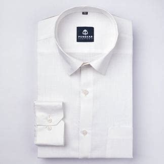 White Color Dobby Cotton Shirt For Men – Punekar Cotton